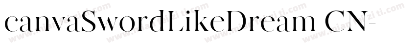 canvaSwordLikeDream CN字体转换
